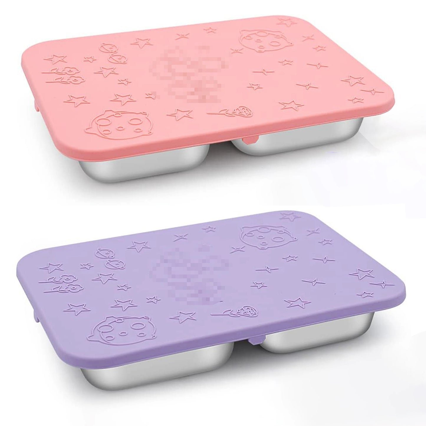 School Lunch Tray Stainless Steel Dinner Dish Plate Divided Food Containers Bento Lunch Box