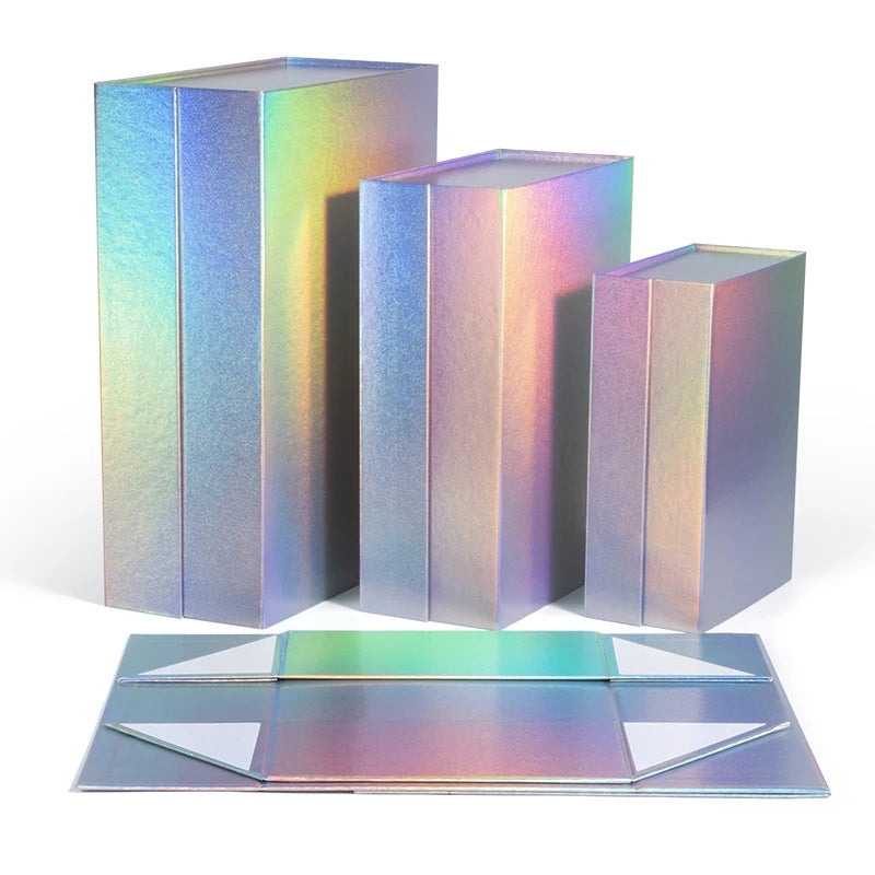 Luxury Custom Logo Small Cute Free Decorative Cardboard Cartons Clothing Holographic Corrugated Bustom Shipping Boxes