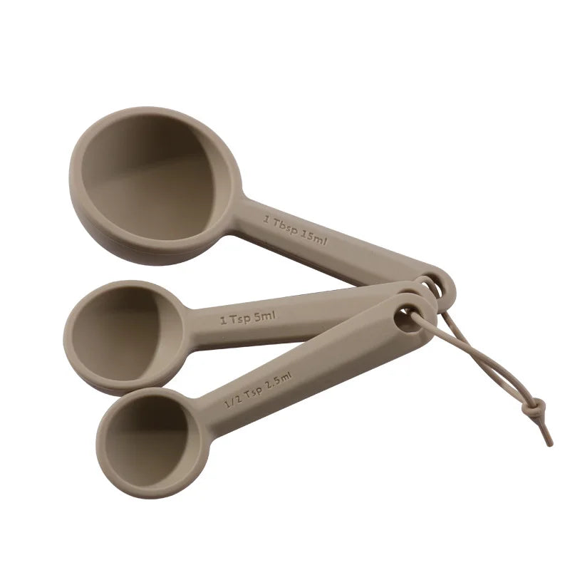 Silicone Measuring Spoon Food Grade Household Baby Milk Powder  Baking Measuring Spoon with Scale Measuring Spoon Kitchenware