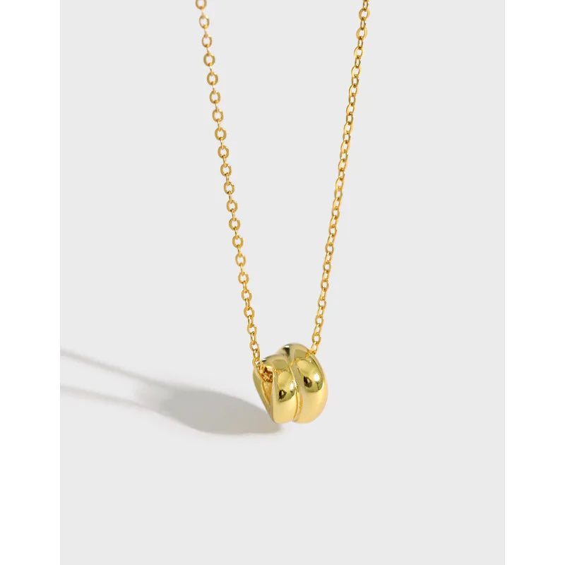 925 Sterling Silver Hollow Pendant Men Necklace 18K Gold Plated Couple Necklace Shell Shape Necklaces for Women Girls Wholesa