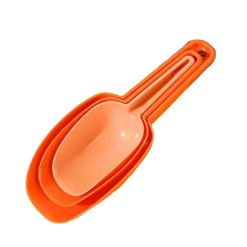 3 in 1 Eco-Friendly Ice Scoop Set Thickened PP Plastic Food Flour Rice Tea Shovel for Home DIY Baking