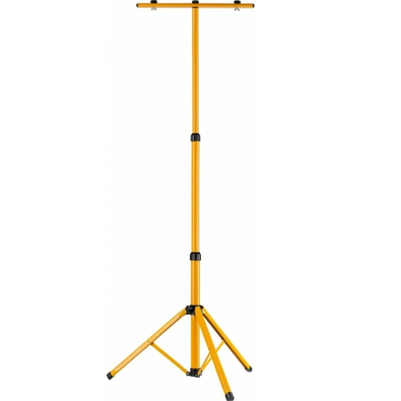 Iron Telescopic Twin Head Tripod Stand Support for Study Spotlight LED Flood Light Easy Assembly for Construction Outdoor Use