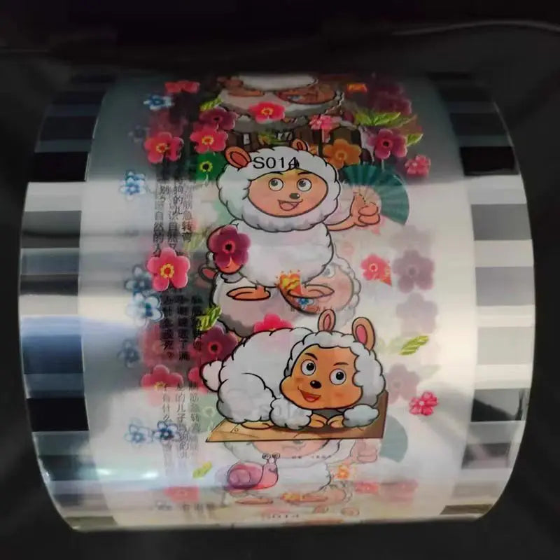cartoon Sheep Pattern Sealing  Film Can Sealing 3000pcs Cup for 90mm 95mm Disposable Milk Tea Plastic PP Cups