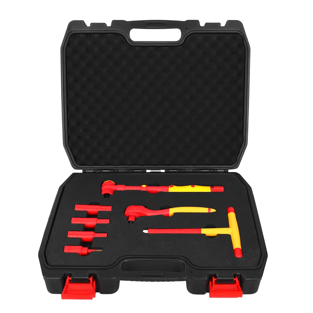 GATmatic 7-Piece VDE 1000V High Voltage Insulated Socket Set Hand Tool Vehicle Tools Screwdriver