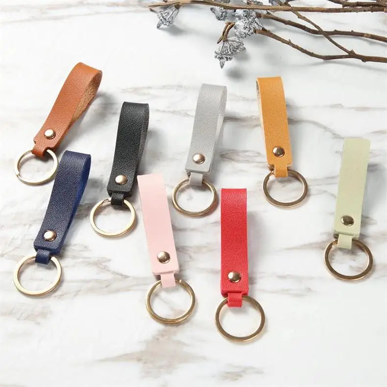 Wholesale of PU Keychain Creative Key Chain Leather Key Chain Pendant Business Gifts Leather Car Key Rope