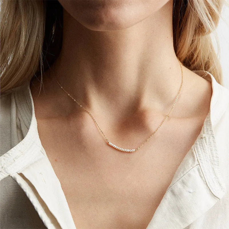 Fashion Waterproof Non Tranish Stainless Steel Thin Chain Choker Necklace New Minimalist Necklace for Women