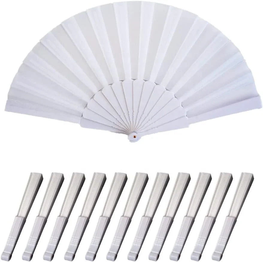 FAREA Wholesale Plastic DIY Handmade Foldable 23cm Love Theme Spanish Hand Fan Customized for Promotion and Festival