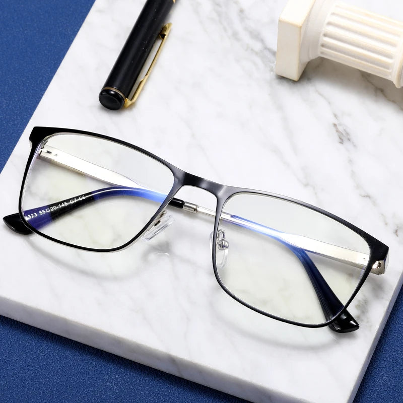 MS 91323 Retro Business Optical Glasses Frames Men's Anti-Blue Light Metal Eyeglasses