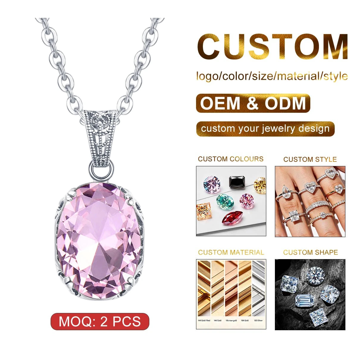 18th Century Vintage Floral Pattern Cocktail Party Woman Necklace 925 Silver Color Mystic Topaz Oval Pendant