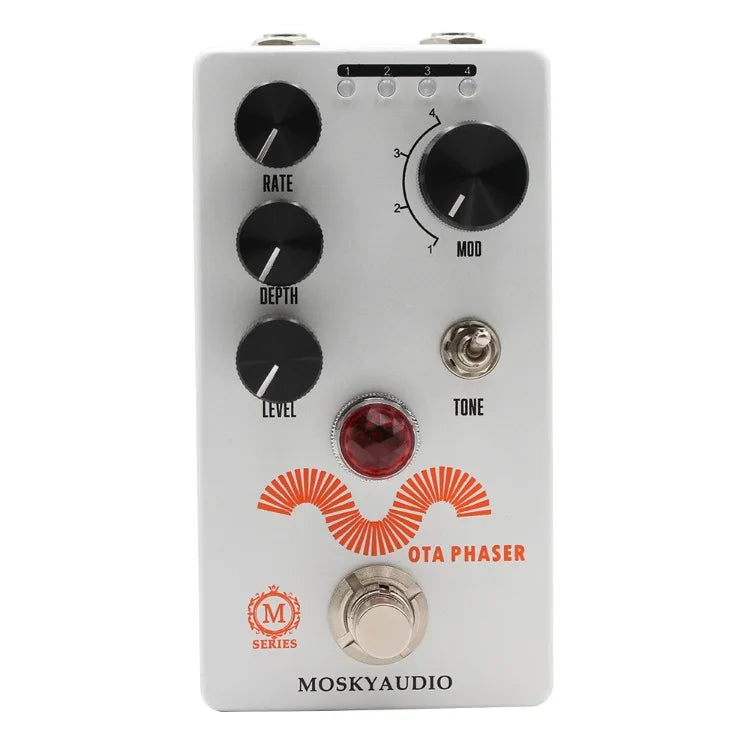 MOSKYAUDIO Electric Guitar Effects Pedal OTA PHASER RATEDEPTHLEVEL 4-MODE SELECTION KNOB Guitar Parts & Accessories