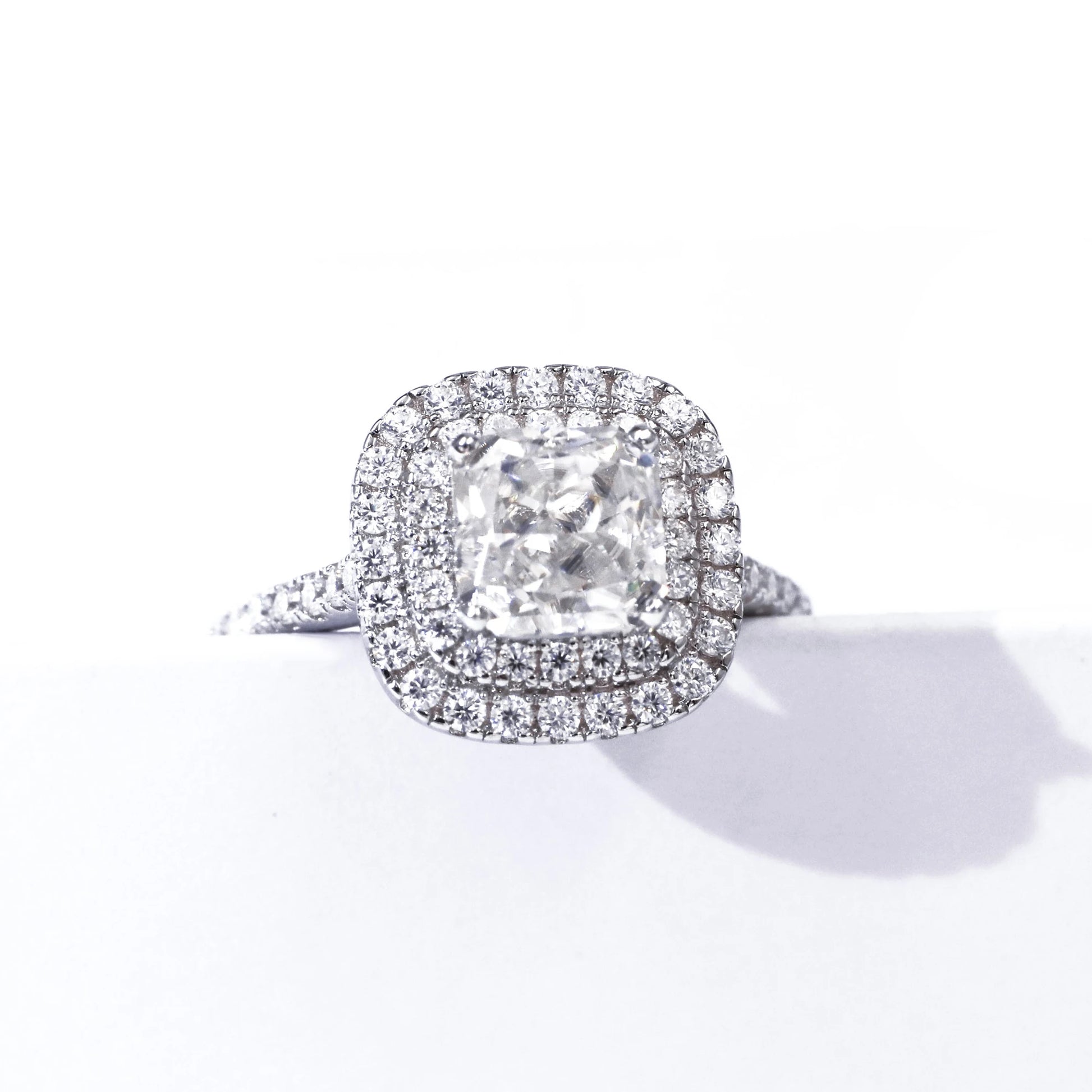 Tianyu Handmade 925 Silver Jewelry Wholesale Radiant Cut Moissanite Diamond 18K Gold Plated Engagement Wedding Women Ring