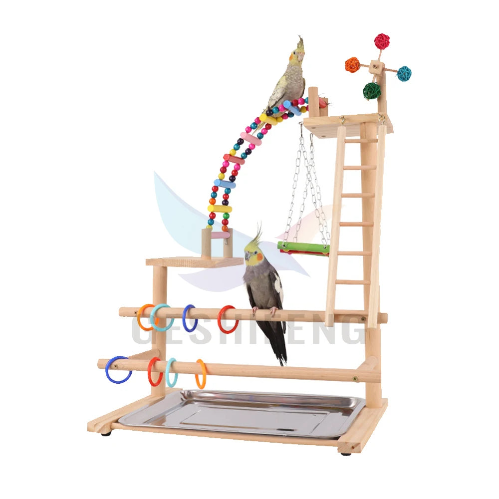 G-2357 Bird Stand Accessories Wooden Bird Toy Hot Seller in USA Small Parrot Park