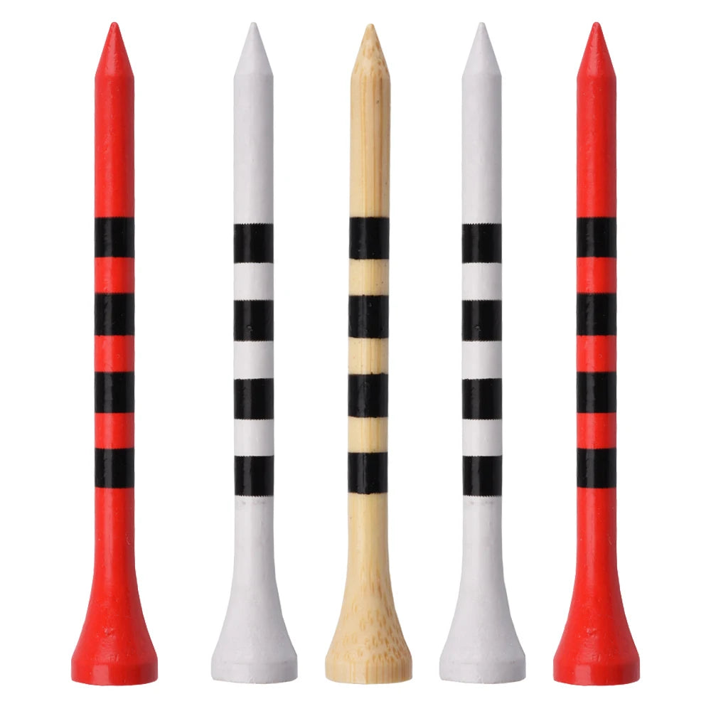 70/83mm 100Pcs/Bag Durable Eco-Friendly Custom Logo Bamboo Wood Golf Tees & Golf Ball Holder Accessories