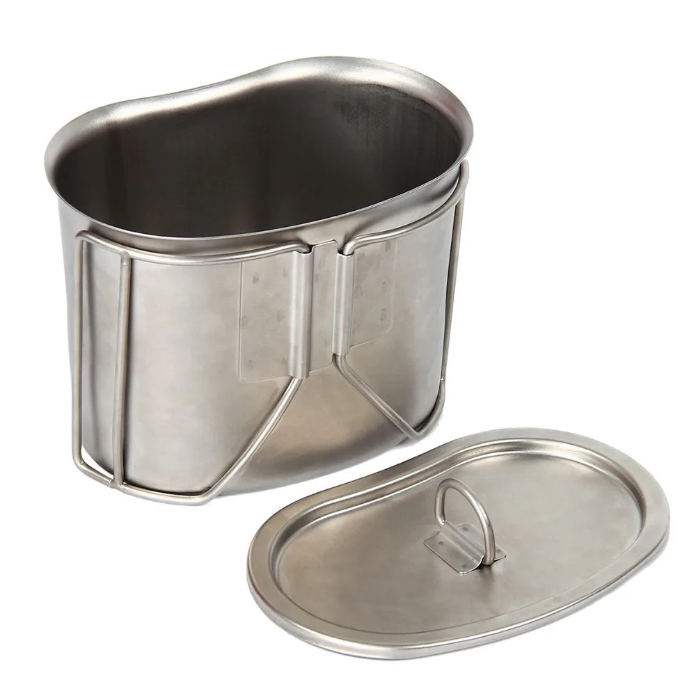 700ML Camping Pot 304 Stainless Steel Outdoor Cookware for Camping Hiking