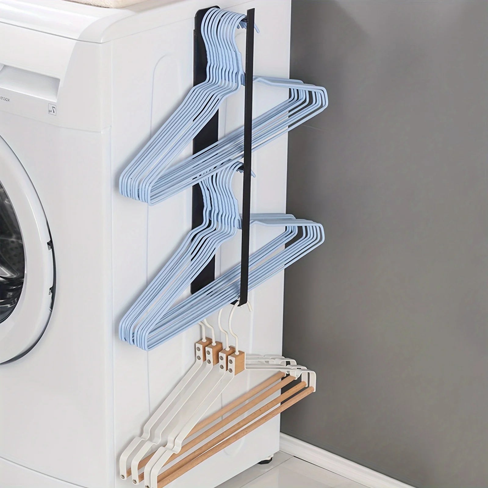 Wall Hanging Magnetic Washing Machine Hanger Storage Rack Household Storage Organizer for Bathroom Bedroom Washing Machine