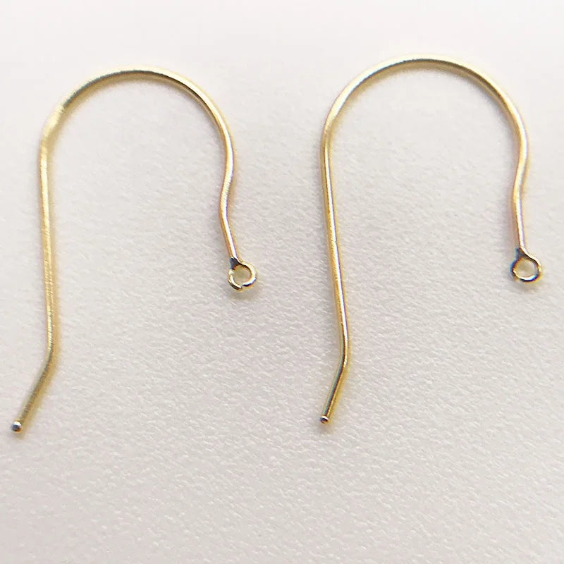 Wholesale Jewelry Findings 18 Karat Genuine Gold Au750 Earring Fish Hoop for Jewelry Making
