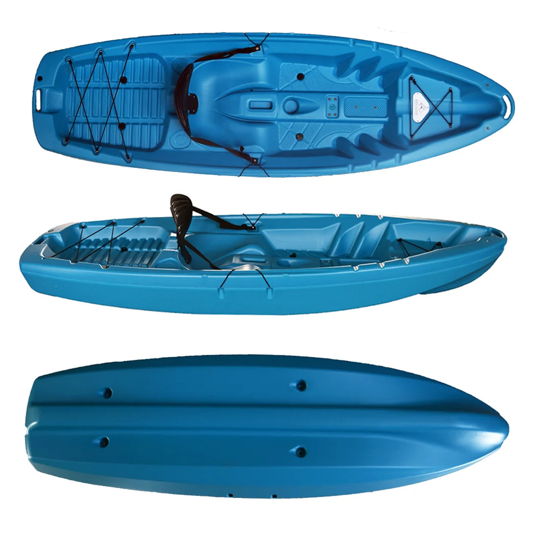 Ridgeside Cheap One Person Kids Touring Canoes and Kayaks Sit on Top Plastic Canoe Kayak HDPE Blow Molded Canoe/Kayak