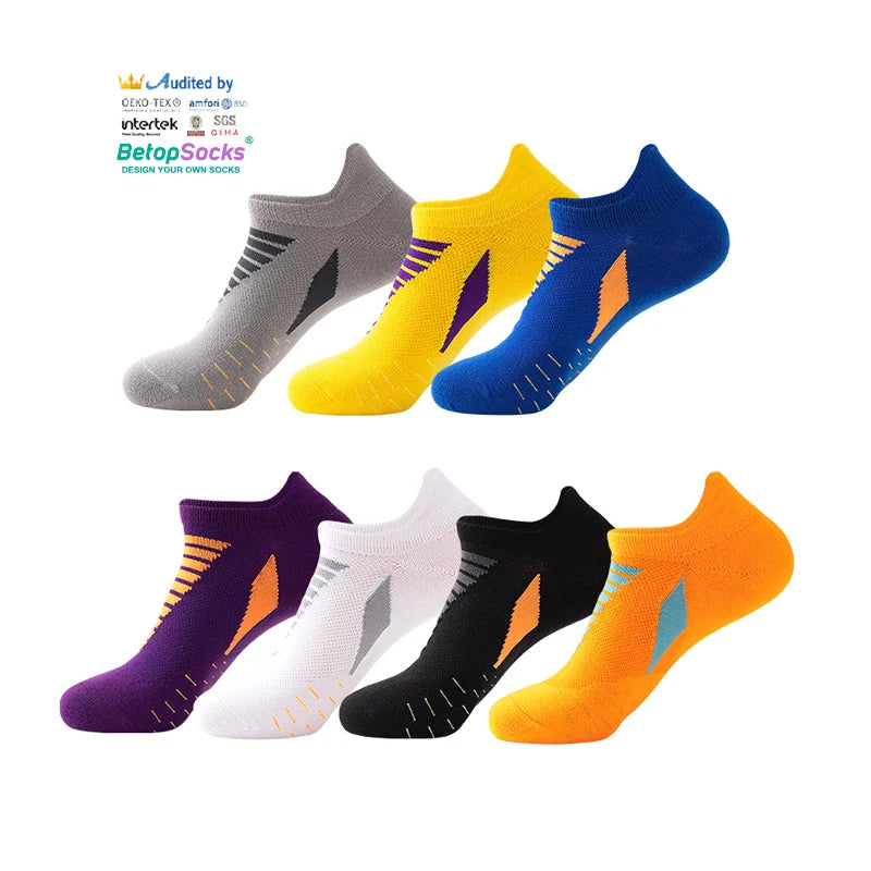 China Factory Wholesale Sock Colorful Scrouch Solid Plain Color Ankle Socks Men