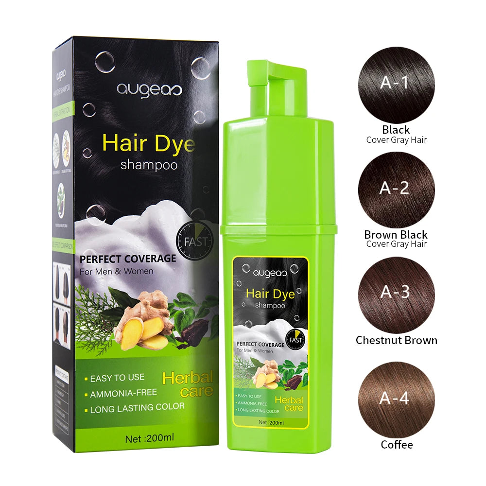 Hair Color Shampoo Plant Bubble Cover Gray White Hair Bubble Hair Dye Shampoo of Black