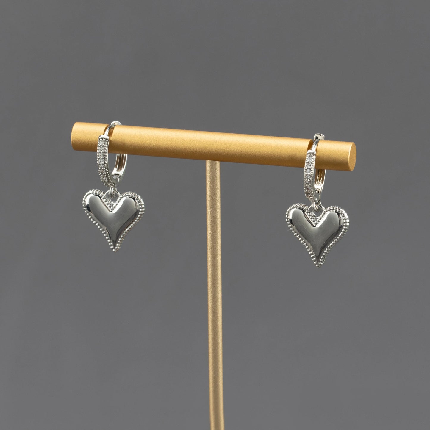 MA78 10pcs/lot Nickel-Free 18K Gold Rhodium Plated Copper Charms 10pcs/lot DIY Jewelry Making Components Heart Pendants