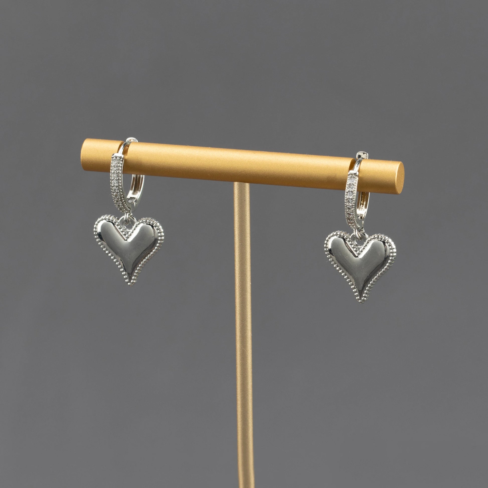 MA78 10pcs/lot Nickel-Free 18K Gold Rhodium Plated Copper Charms 10pcs/lot DIY Jewelry Making Components Heart Pendants