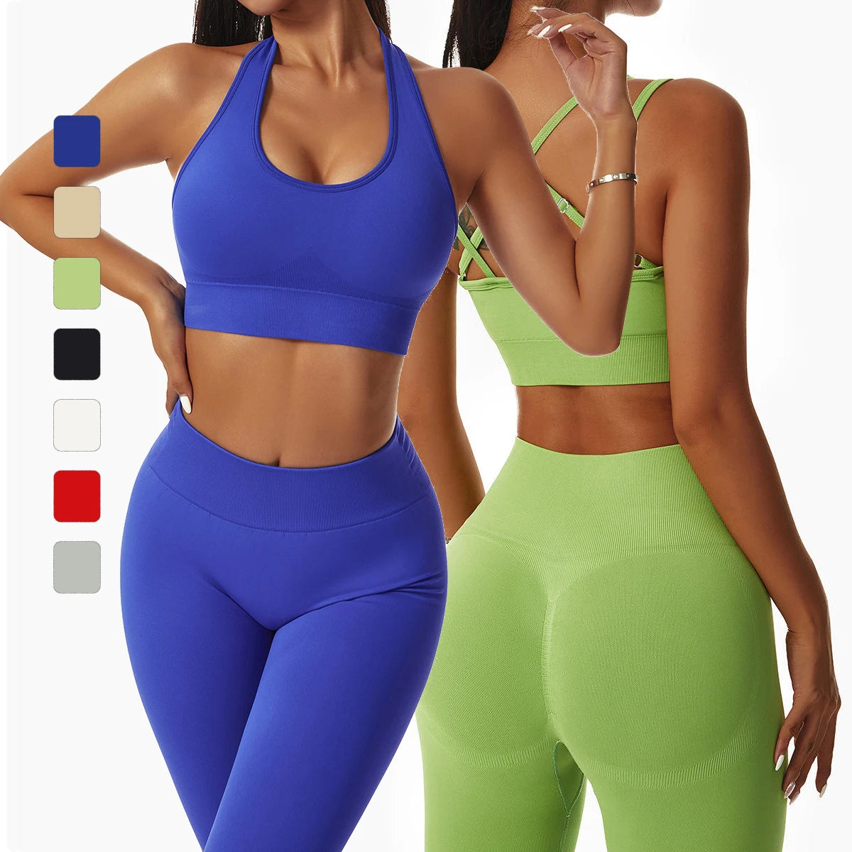 Wholesale Fashion Yoga Set Workout Apparel Fitness Seamless Yoga Set Women Gym Sports Pants Set