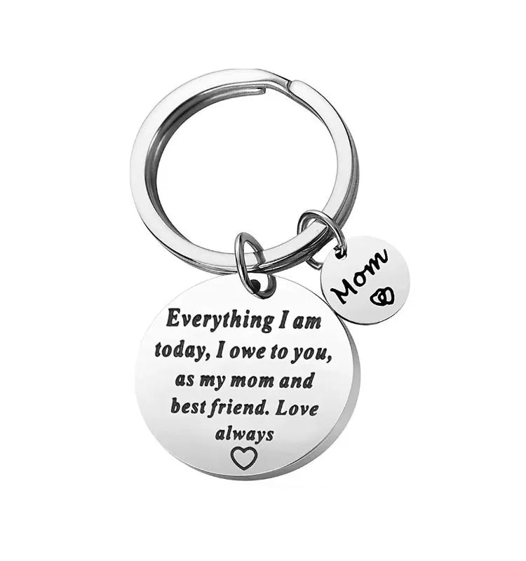 As My Mom and Best Friend Love Always Mother Day Keychain Keyring for Mother Day Mom Birthday Gift From Daughter
