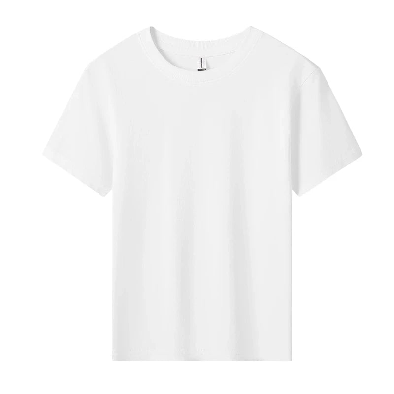 Kids Size 100% Cotton Soft Feeling Quality T-shirt Custom Printing Logos Quality Cotton Children T-shirt