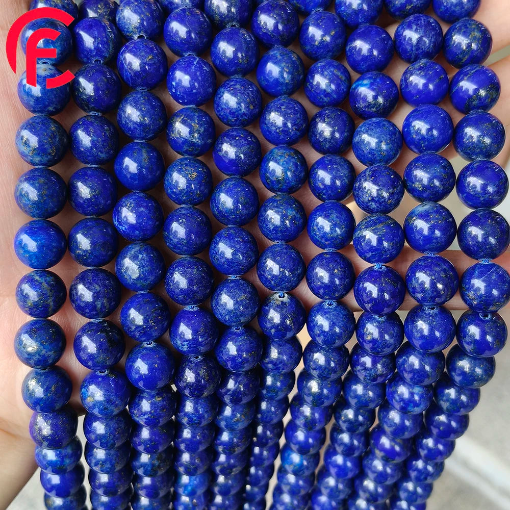 wholesale 6mm 8mm10mm Natural Stone Lapis Lazuli  Crystal Loose Beads for DIY Bracelet Necklace Jewelry Making