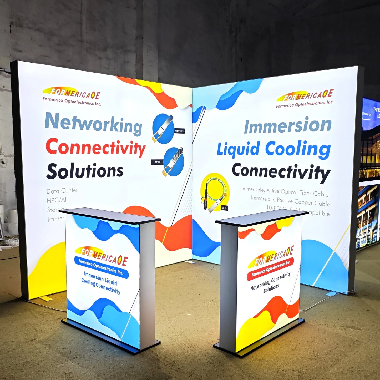 Custom 10*10 Feet Portable Backlit Exhibition Stand Light Backdrop Booth Easy Installation Trade Show Display Dye Sublimation