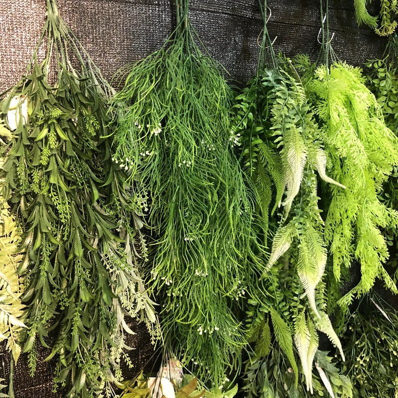 BG210312-37 Artifical Green Plant Feel Fern Simulation Ceiling Wall Hanging Decoration Window Decoration Artificial Green Fer