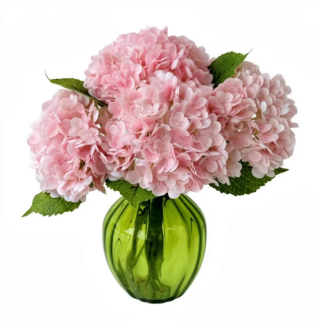 Realistic Touch Moisturizing 3D Royal Large Hydrangea Handmade Silk Artificial Flower Decoration for Home Hotel Wedding