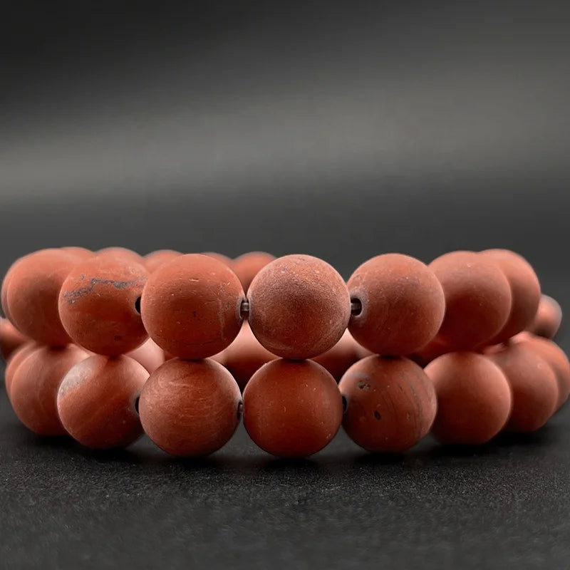 Natural Matte round Red Jasper Stone Beads Loose Beads for DIY Jewelry Making Bracelets and Necklaces Jewelry Making Beaded