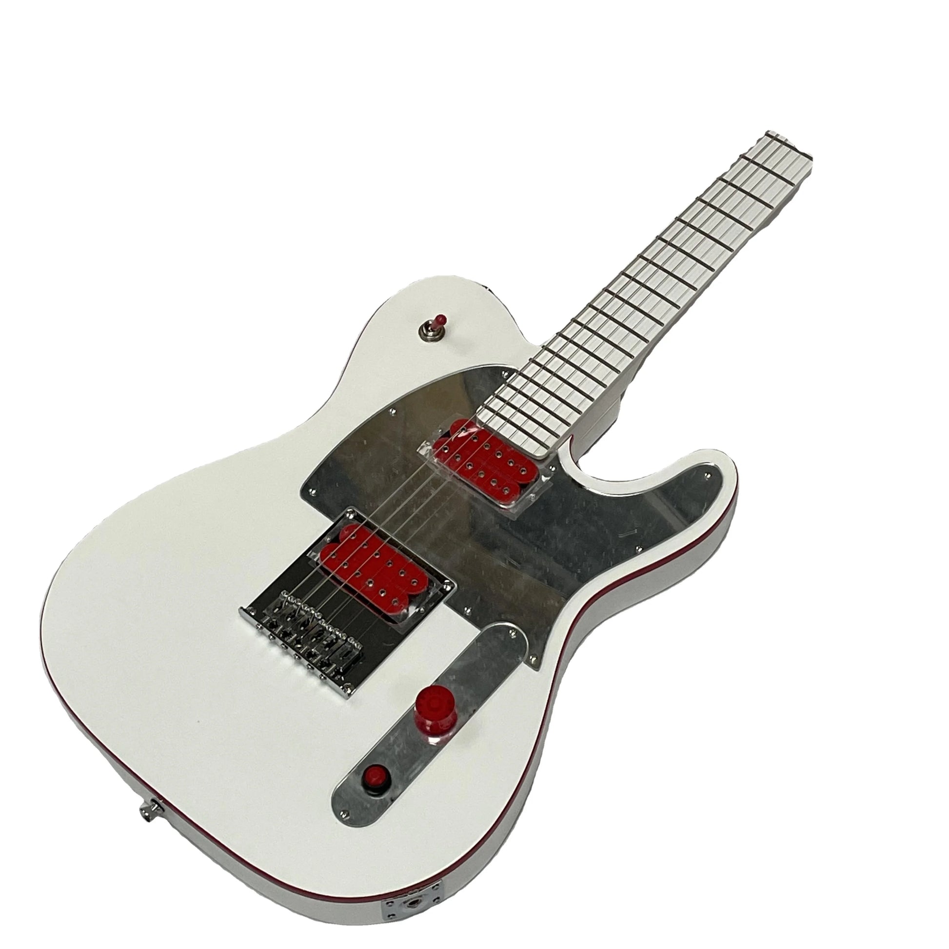 FD-Brand TL-Electric Guitar John5 Mirror Pickguard Maple Neck White Fingerboard H-H Pickups Mahogany Body 22 Fret Fast Shippi
