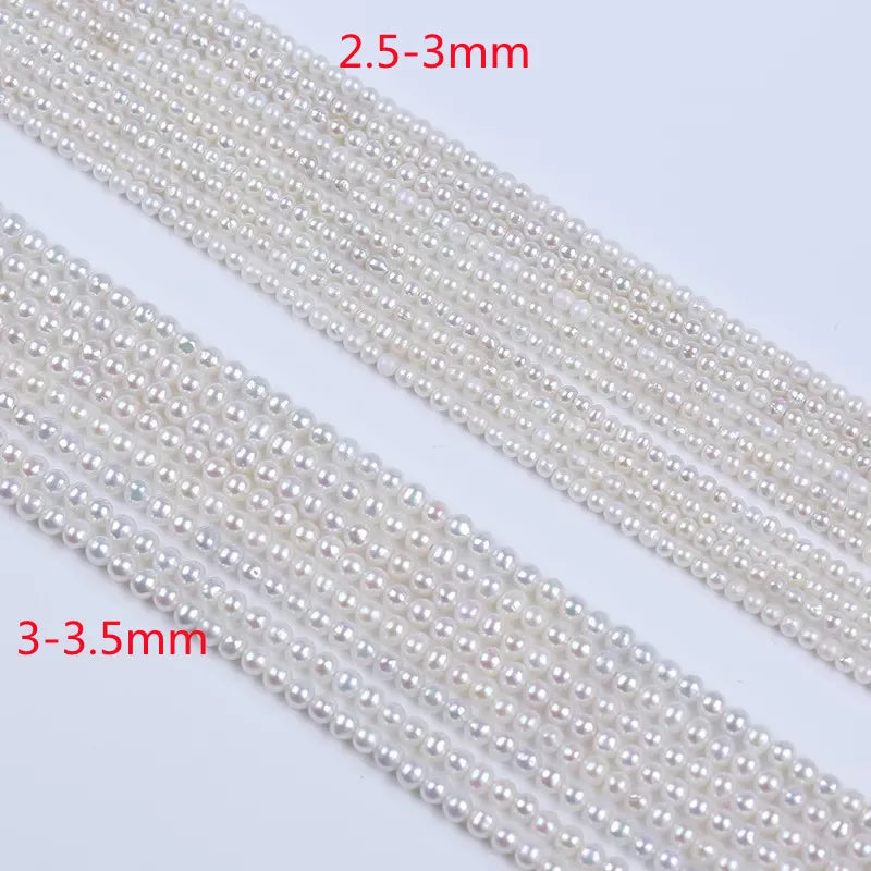 Best-Selling 2.5-3.5mm Fashion Natural White Colour Freshwater Pearl Strands