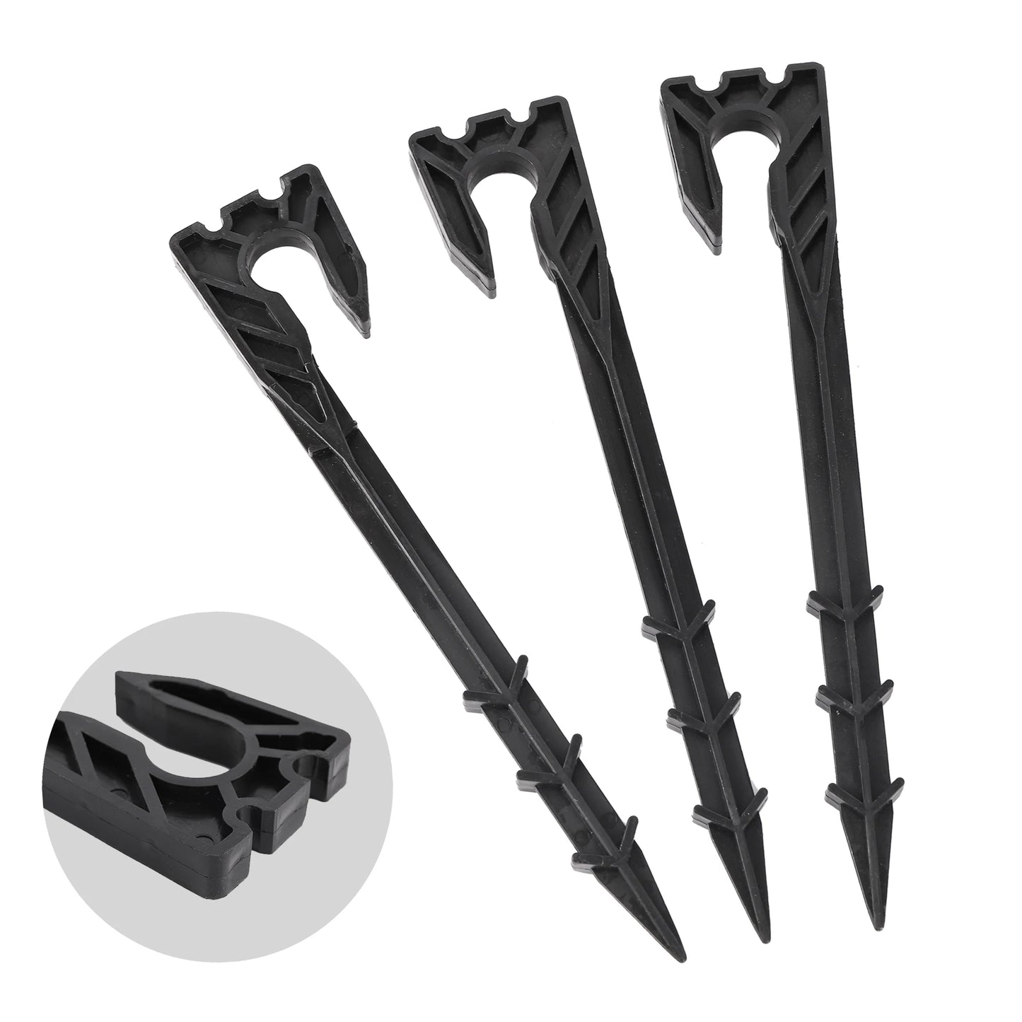 Irrigation Garden Water Fittings Brackets 16mm Pipe Hose Holders C-type Ground Stake for 3/5 mm 4/7 mm PE Tubing Drip