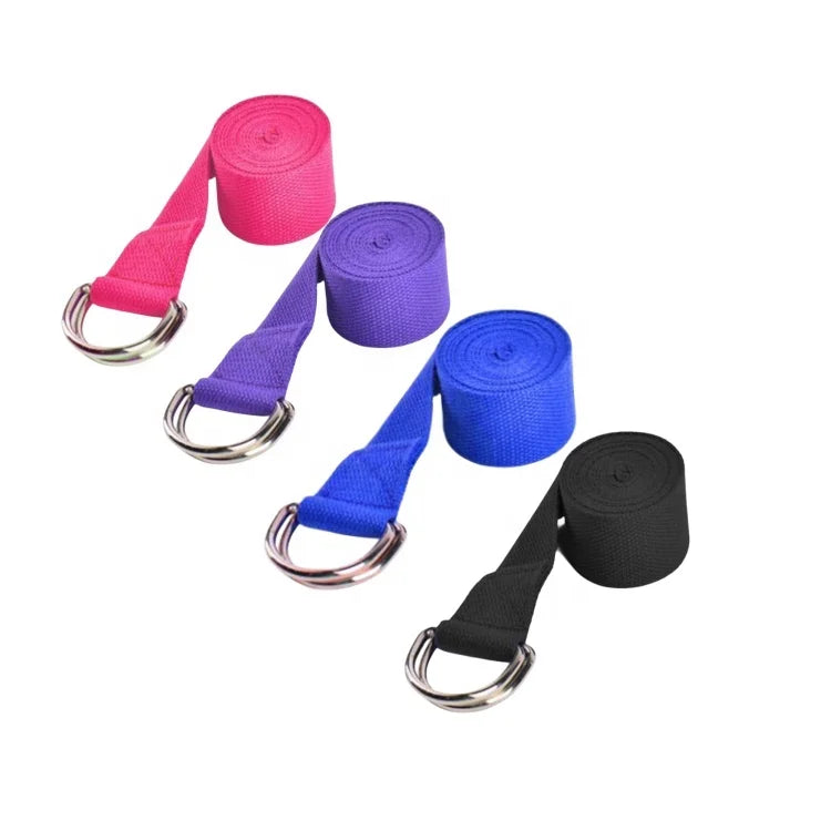 Factory Price Cotton Yoga Strap Exercise Resistance Band for Yoga Practice