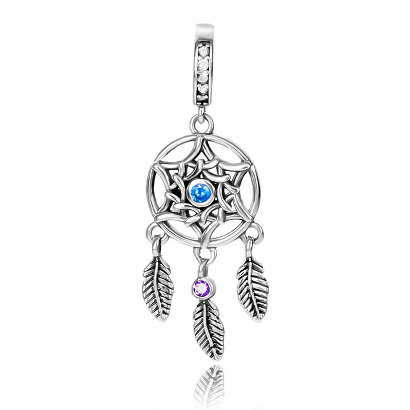 Exquisite Women's Jewelry 925 Silver Dream Catcher Charm for Bracelet Charming Beads Diy Bracelet Making