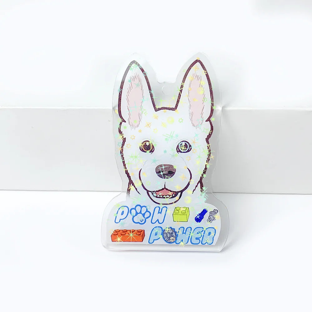 Custom Double Sided UV Printed Transparent Waterproof Lightweight Acrylic Keychain Cartoon Holographic Charm Promotional Gift