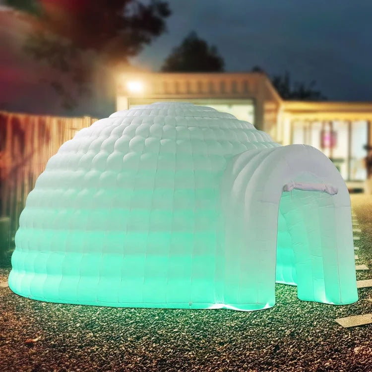 Commercial Events Portable Inflatable Dome Camping Tent 3/4m Outdoor Inflatable Lighting Igloo Dome Tent