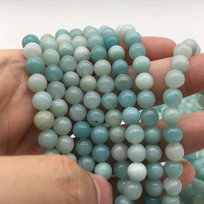 Wholesale Price 8mm Natural Precious Stone Round Bead Turquoise Agate Onyx tiger Eye Amazonite Healing Beads for Jewelry Maki