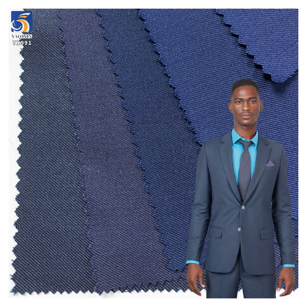 YX991 240gsm 70% Polyester 30% Cotton Royal Blue Suit TR Twill Fabrics Double-Sided Fine Twill School Uniform Suiting TR Fabric