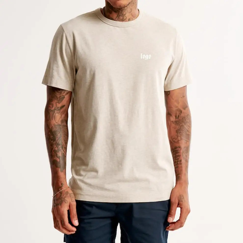 180g 7900 Mens Fitted Tshirt Running Sportswear Workout Quick Dry Breathable T-Shirt Cotton Elastic Sweatwear Outdoor T Shirt
