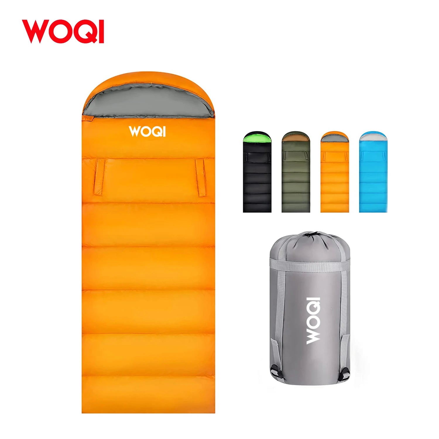 WOQI Factory Directly Selling Camping Product Outdoor Sleeping Bag China Cotton Waterproof Blue Floor Mat 3 Seasons /carry Ba