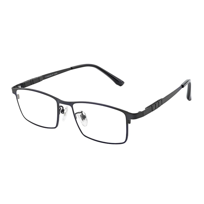 Retro Square Diamond Face Shape Ultra Light Pure Titanium Prescription Reading Glasses