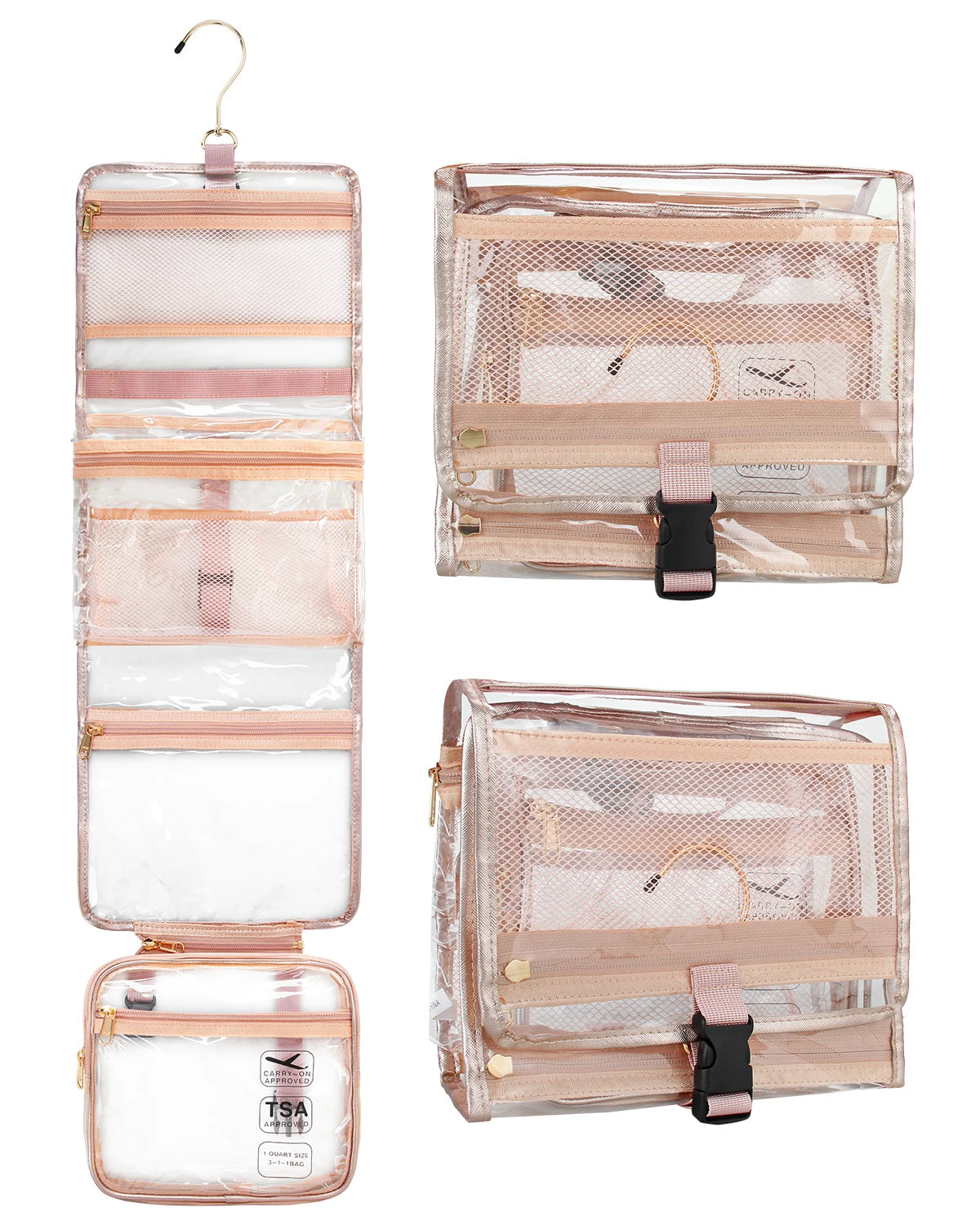 ReIaveI Wholesale PVC Makeup Bags Waterproof Organizers Storage Washing Travel Hanging Toilet Bags Cosmetic Bags