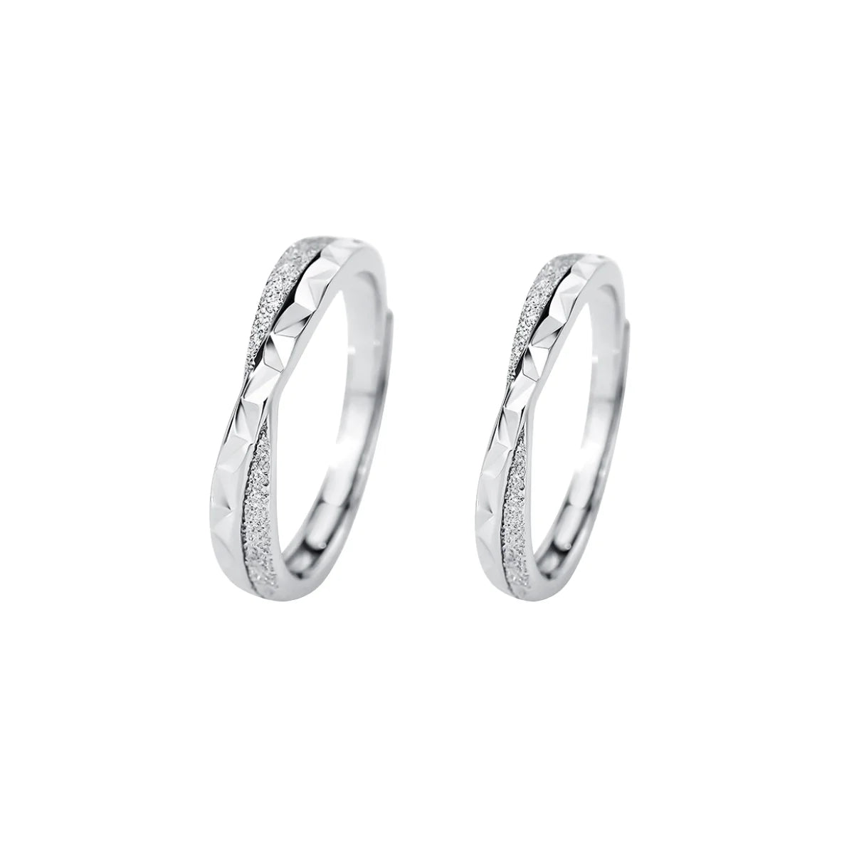 Wholesale 925 Wedding Rings Couple Set Luxury X Design Engagement Ring Sterling Silver Rings Women Men 925 Sterling Silver Gi