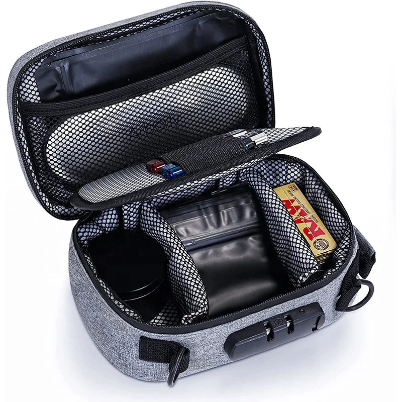 Custom Smell Proof Odorless Nylon Medicine & Tobacco Storage Bags with Stash Box