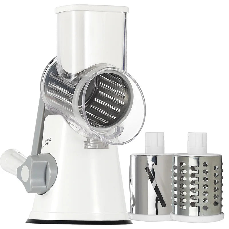 jiuyi Vegetable Chopper - Spiral Vegetable Slicer Cheese Grinder with Handle Manual Vegetable Slicer Kitchen Kitchenware