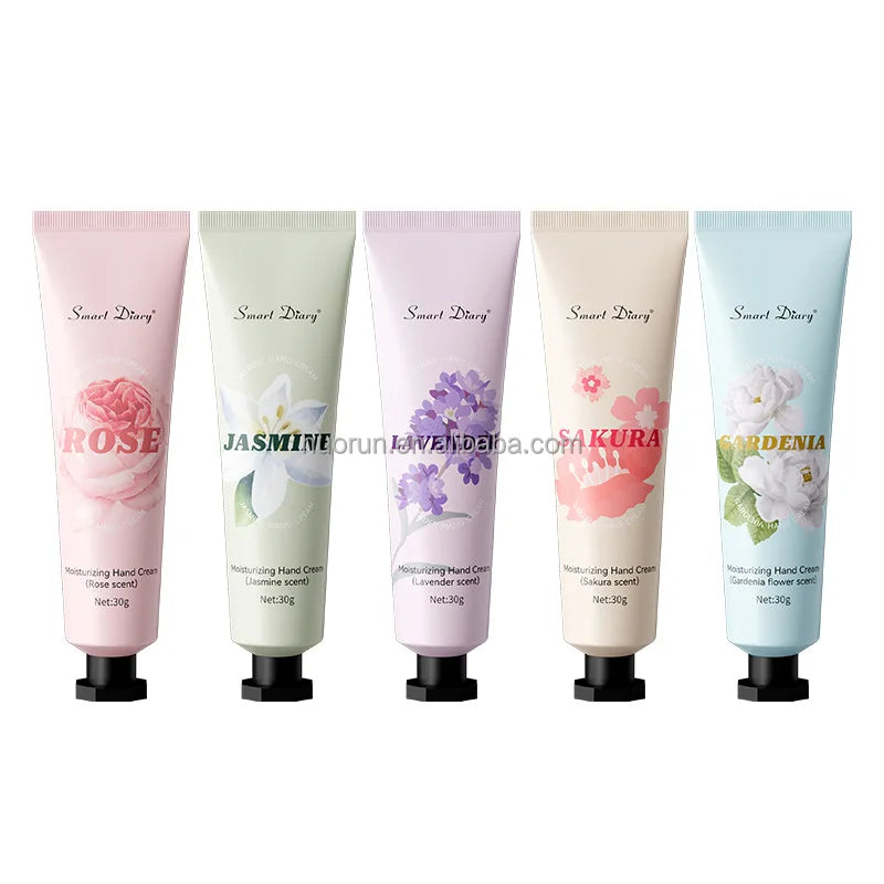 Floral Scented Moisturizing Hand Cream Factory Custom Wholesale Easy Absorb Whitening Nourishing Herbal Ingredients Oil-Contr